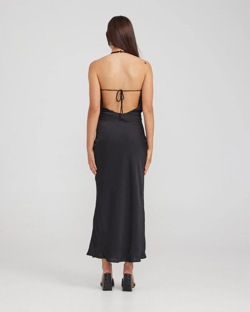 Black midi length with tie at back