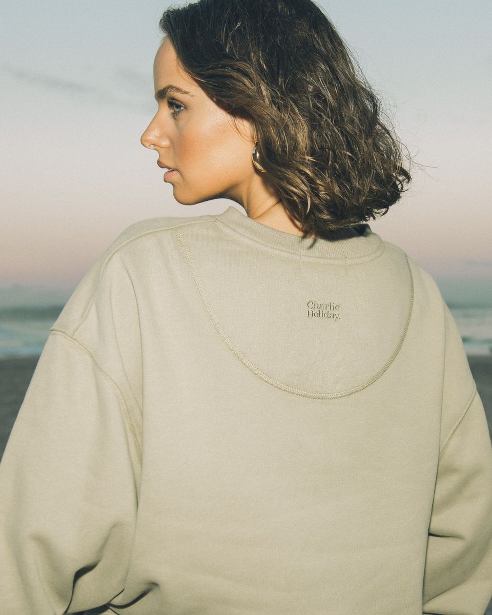 Charlie Holiday everyday Sage Sweatshirt with a relaxed fit and soft sage colourway makes it endlessly versatile