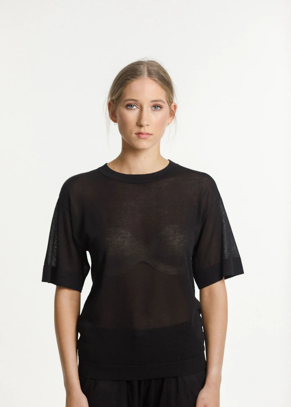 crew neck knit, cotton