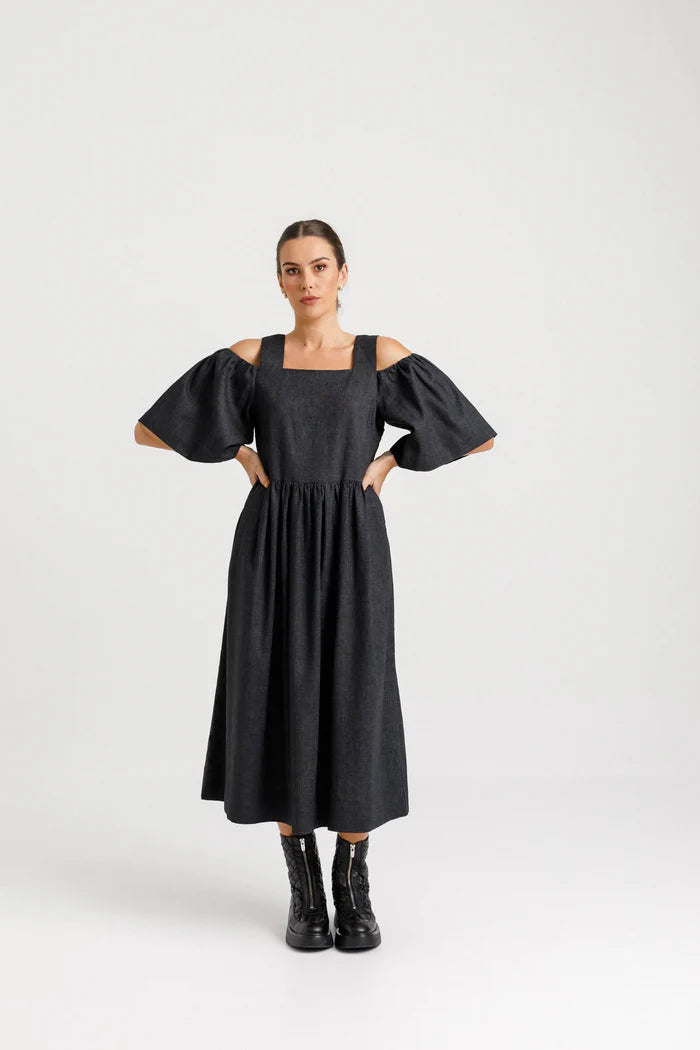cut away sooty dress, long length dressNew Zealand