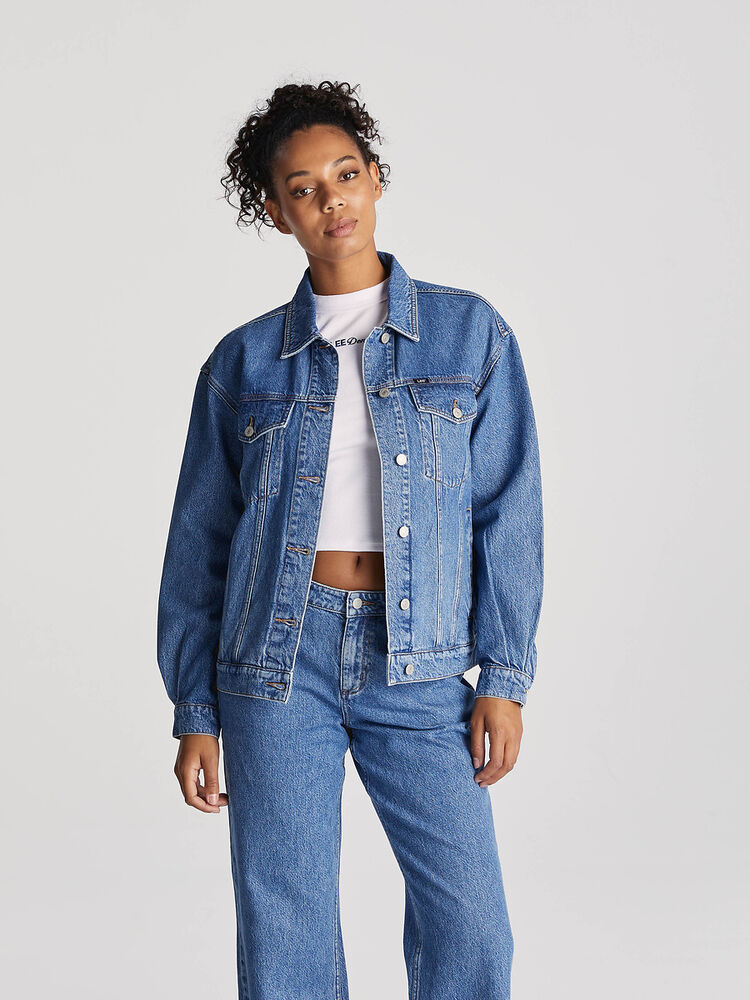 Light Blue Denim Womens Baggy Denim Jacket Womens Jacket Oversized