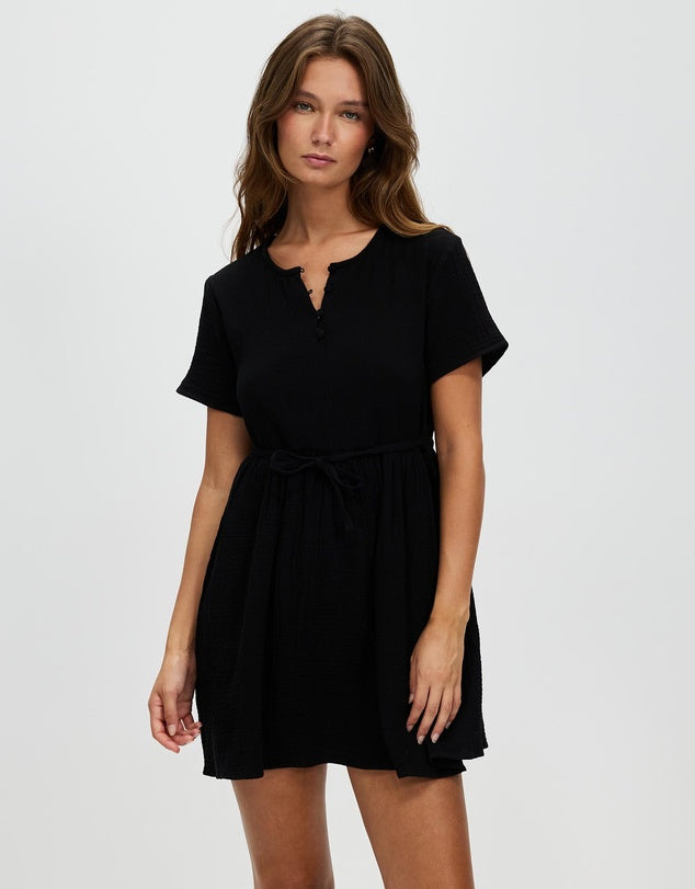 Silent Theory Mahlia Babydoll black mini dress