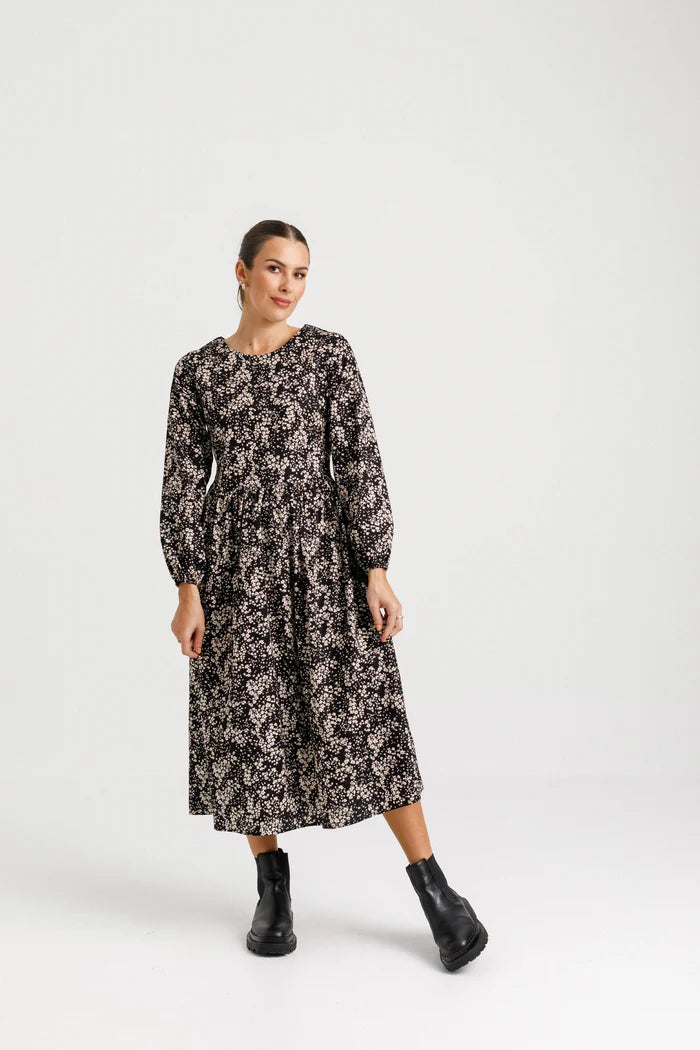 A long dress with a gathered waist from Thing Thing