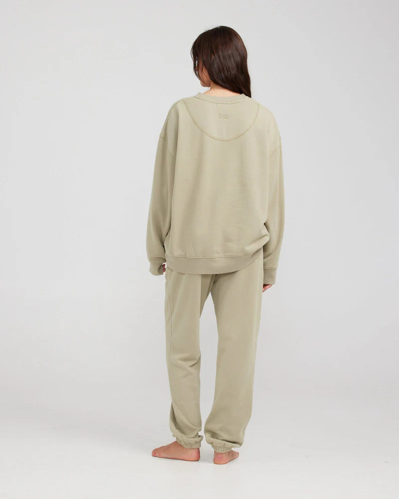 Charlie Holiday everyday Sage cotton Sweatshirt