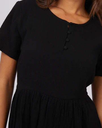 Silent Theory black cotton mini dress
