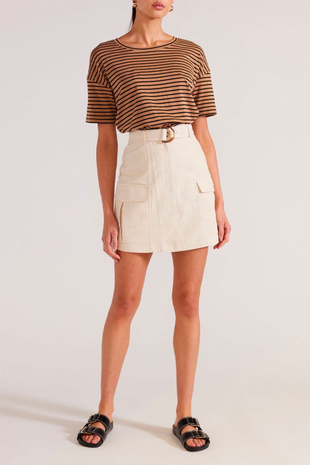 Staple The Label Agnes Boxy Tee with a rounded neckline T-shirt and a drop shoulder, slightly oversized and relaxed fit