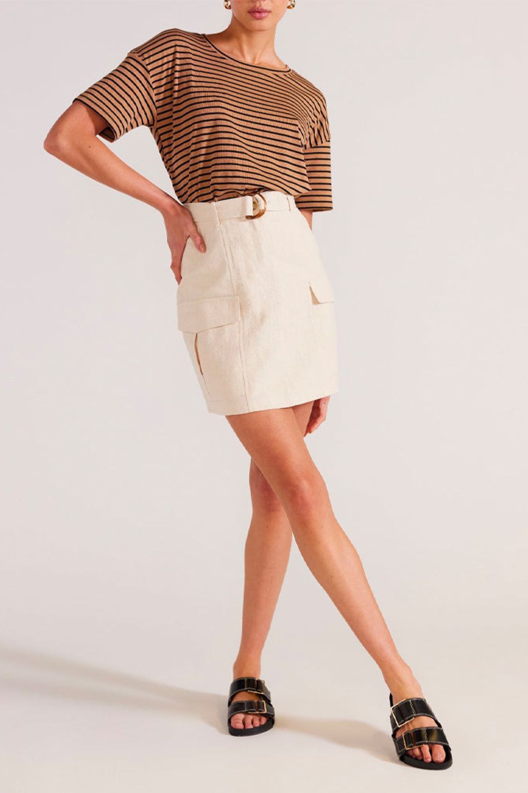 Staple The Label Agnes Boxy Tee with a rounded neckline T-shirt and a drop shoulder, slightly oversized and relaxed fit