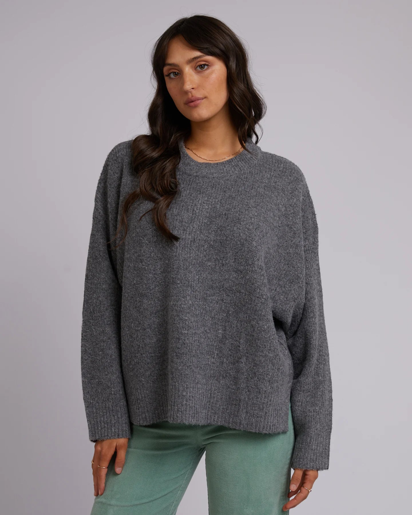Womens charcoal knit jumper from All About Eve available in New Zealand