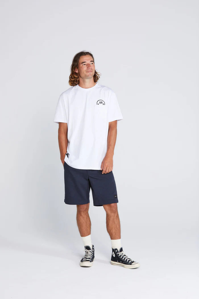 mens white cotton tee with pocket