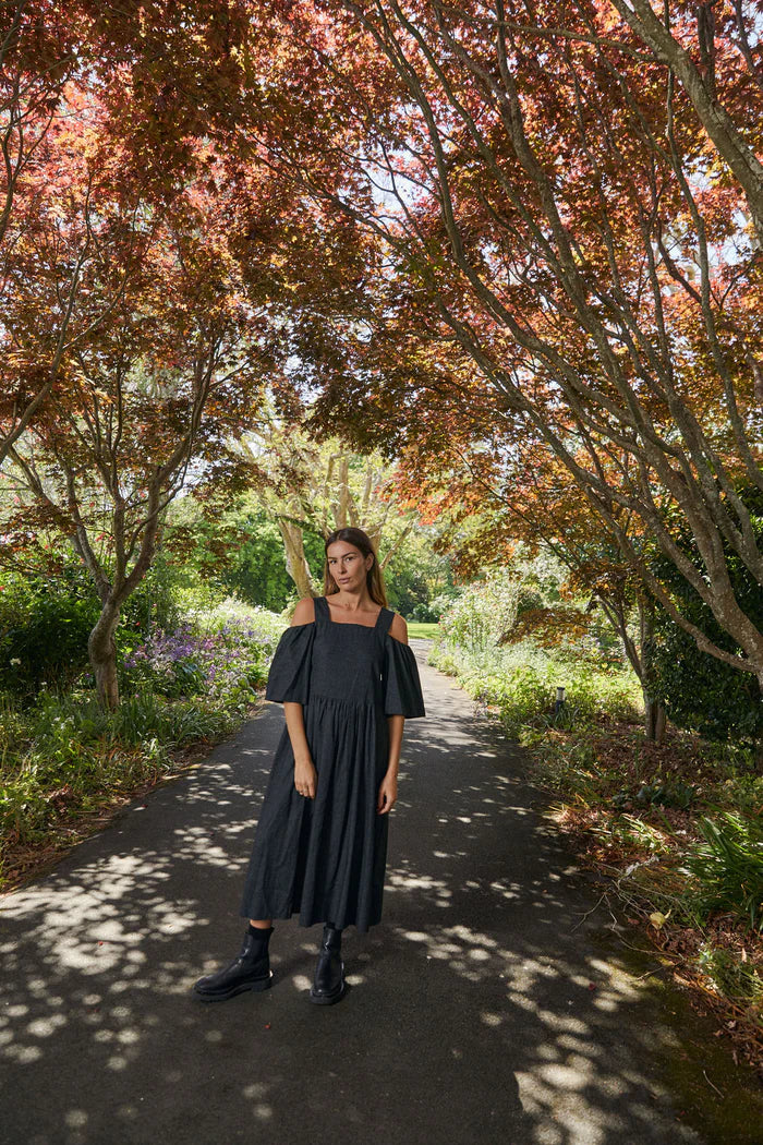 linen blend, midi dress New Zealand