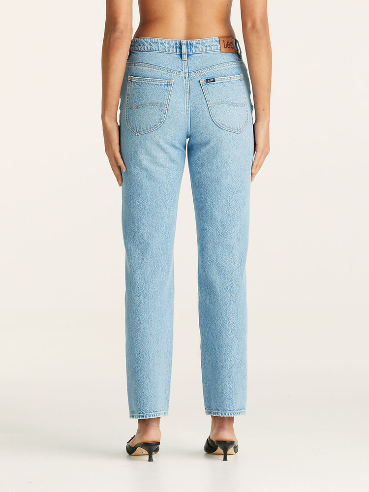 petite length in a light blue and mid slim fit