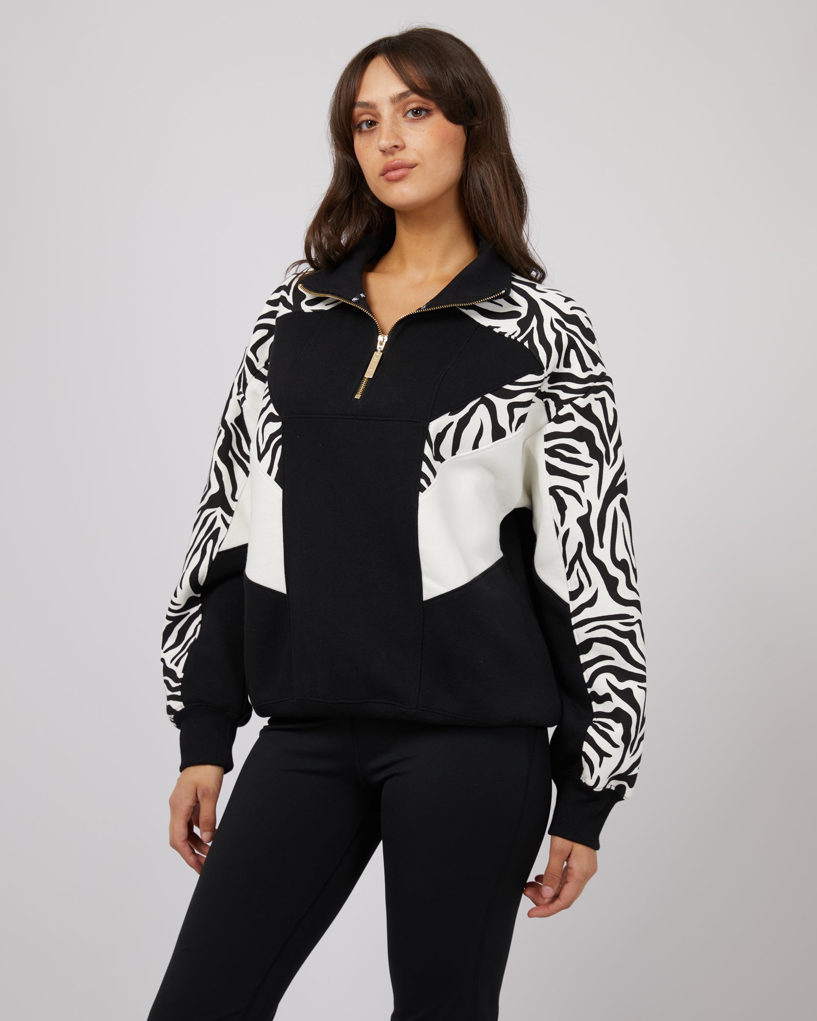 black and white with zip collar new zealand