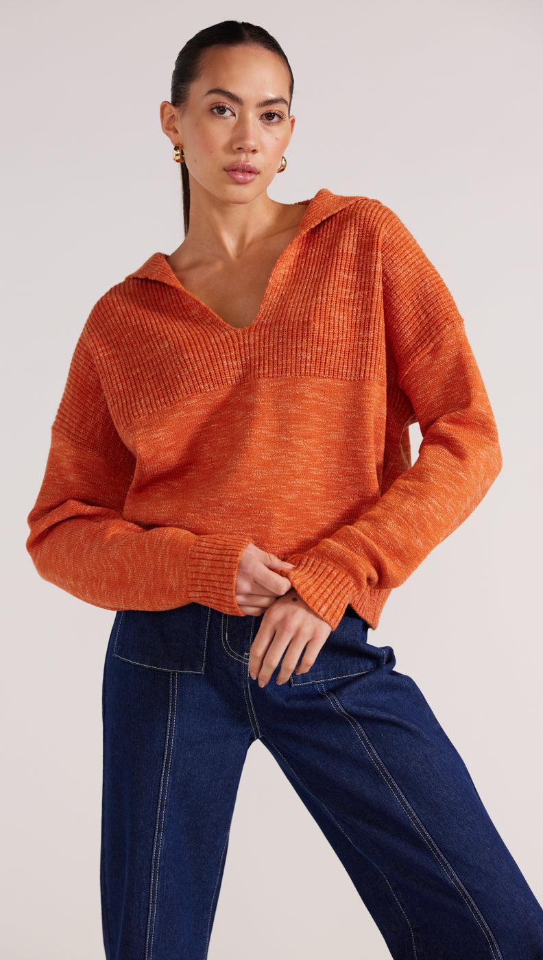 Derby Jumper from Staple the Label, relaxed fit with v neck