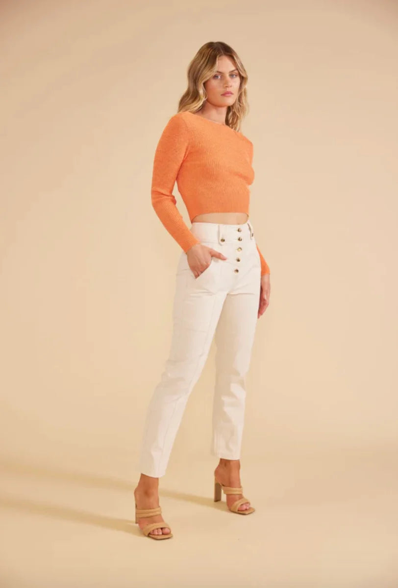 Fresco Twist Back Top tight fitting silhouette , twist cut-out detail at the backl
