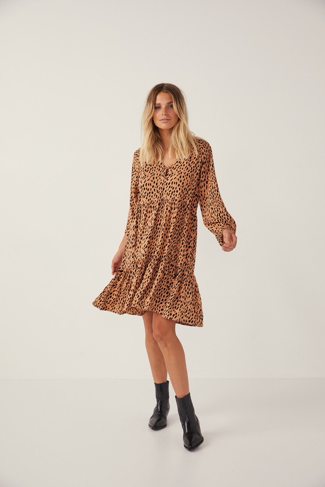 leopard print dress by cartel and willow