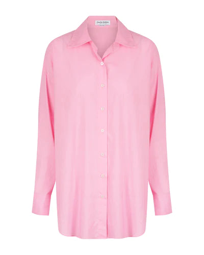 Maple shirt, cotton, pink and loose fit