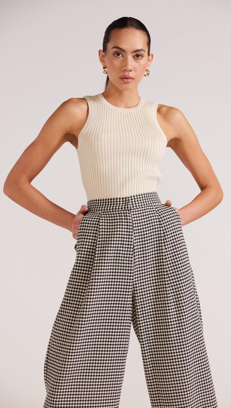 Staple The label basic tank with a fitted rib knit and a stylish racer neckline design.