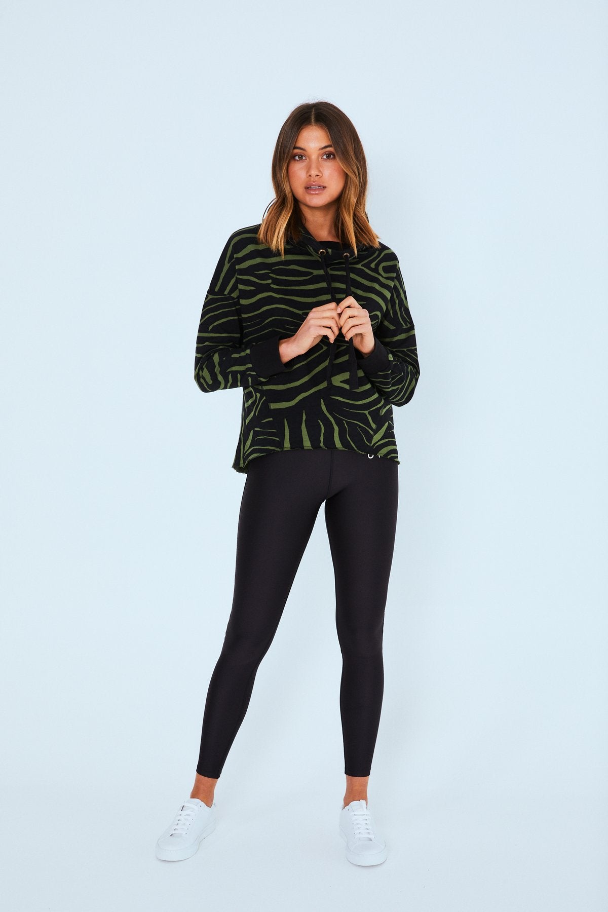 khaki and zebra print sweatshirt ,cartel and willow