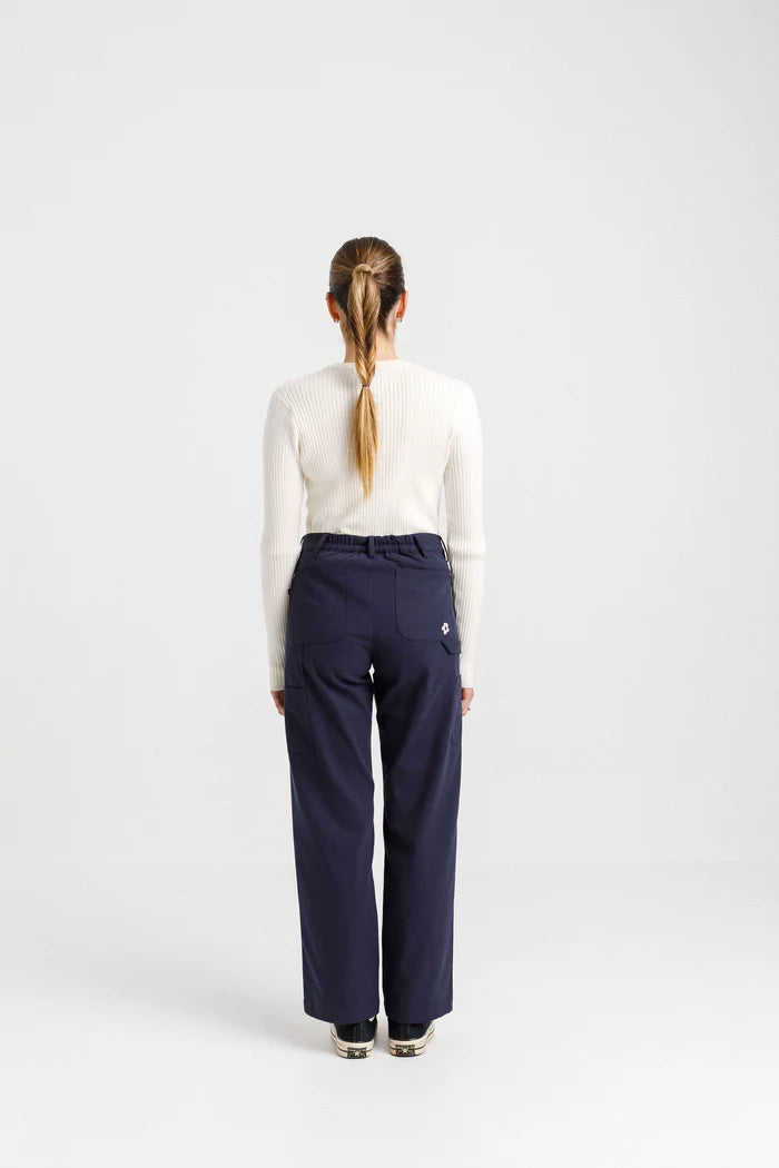 Navy blue womens cotton pant from Thing Thing