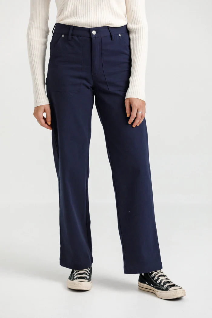 Navy blue cotton womens pants from Thing Thing