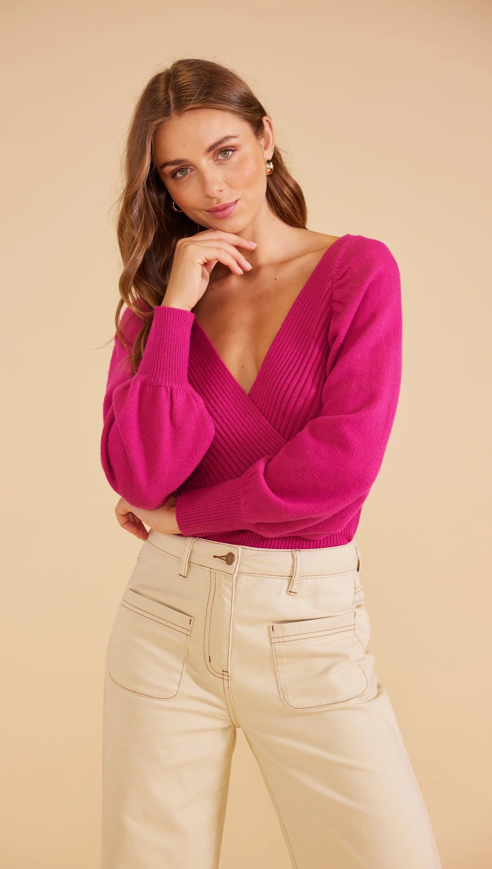 Pink Crop knit 