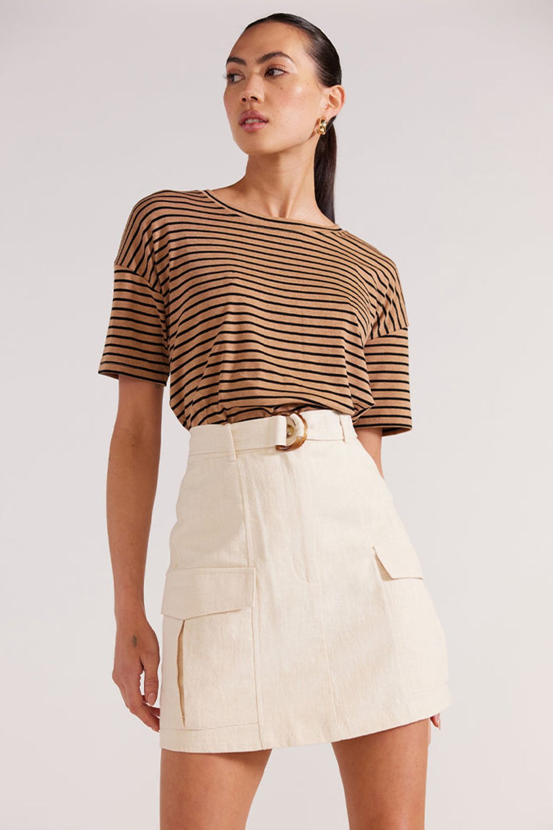 Staple The Label Agnes Boxy Tee with a rounded neckline T-shirt and a drop shoulder, slightly oversized and relaxed fit