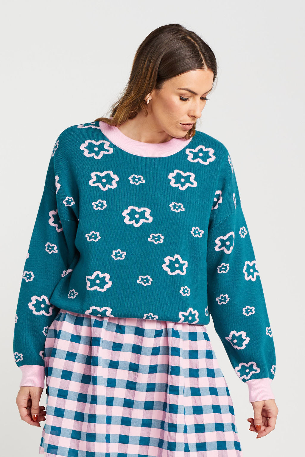 Women's spring Thing Thing jumper with flowers