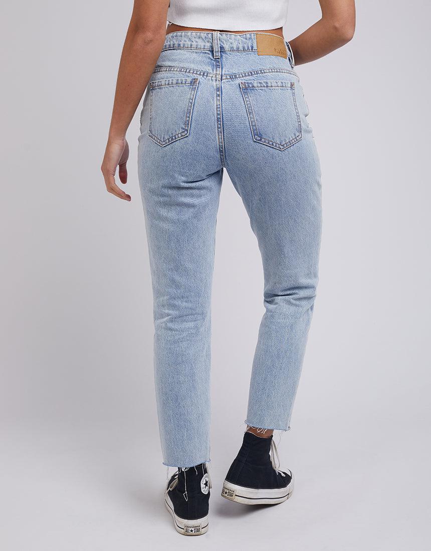 Silent Theory Monica Moms Jean light blue Cotton slim tapered leg