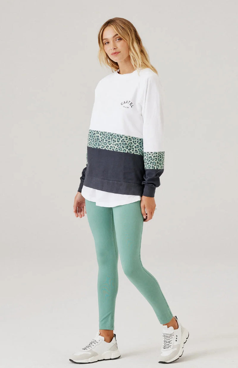 Tilly Sweater // Sage Leopard