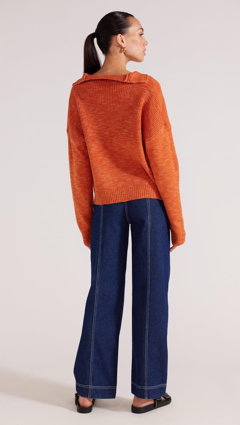 Derby Jumper from Staple the Label, relaxed fit with v neck