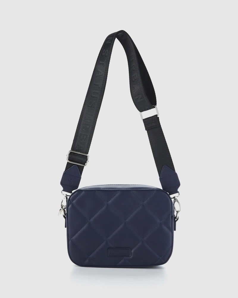 Navy blue Bond quilt bag from Urban Status, available in NZ