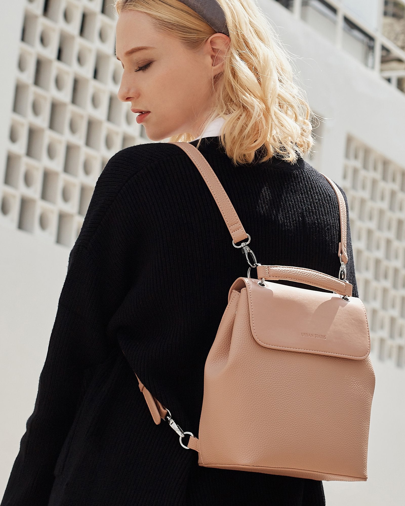 Back pack hand bag from Urban Status rose