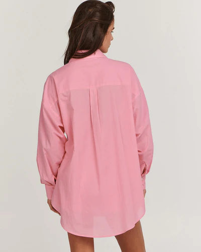 Maple shirt, cotton, pink and loose fit