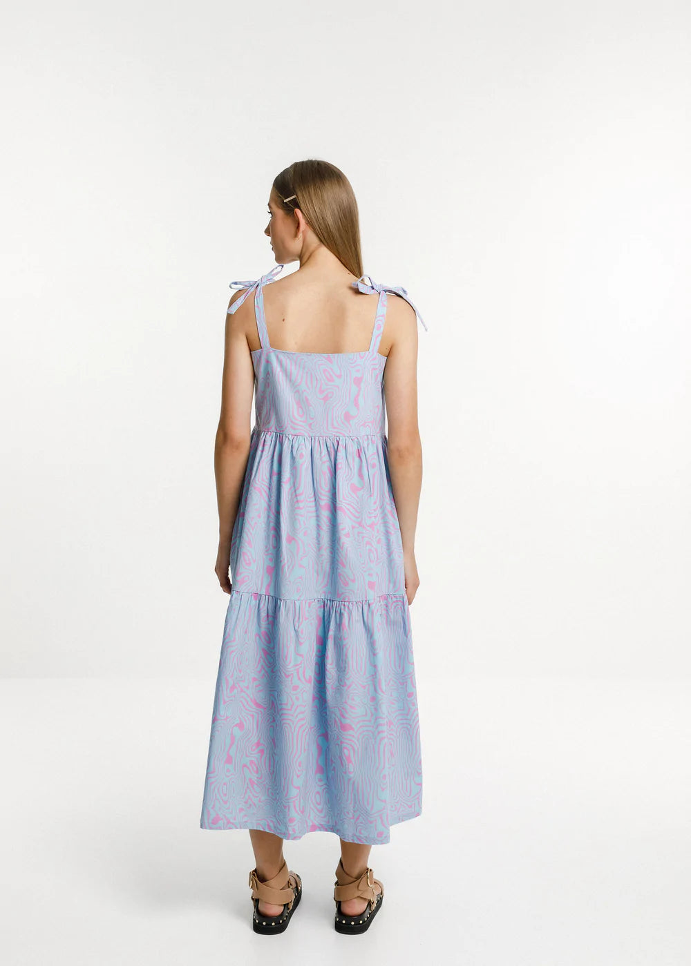 Thing Thing ziggy dress, cotton with straps light blue New Zealand